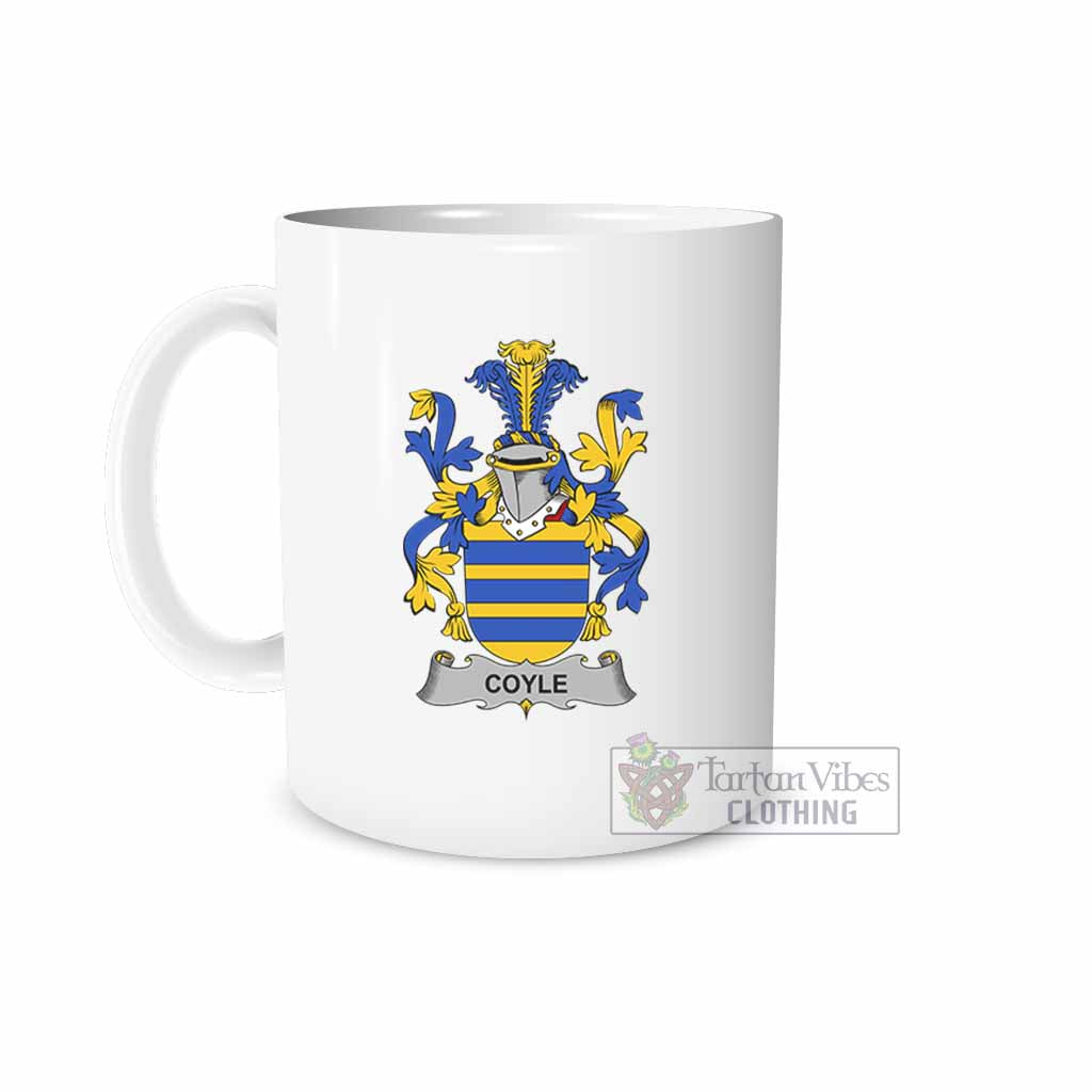Tartan Vibes Clothing Coyle Irish Clan Coat of Arms Ceramic Mug