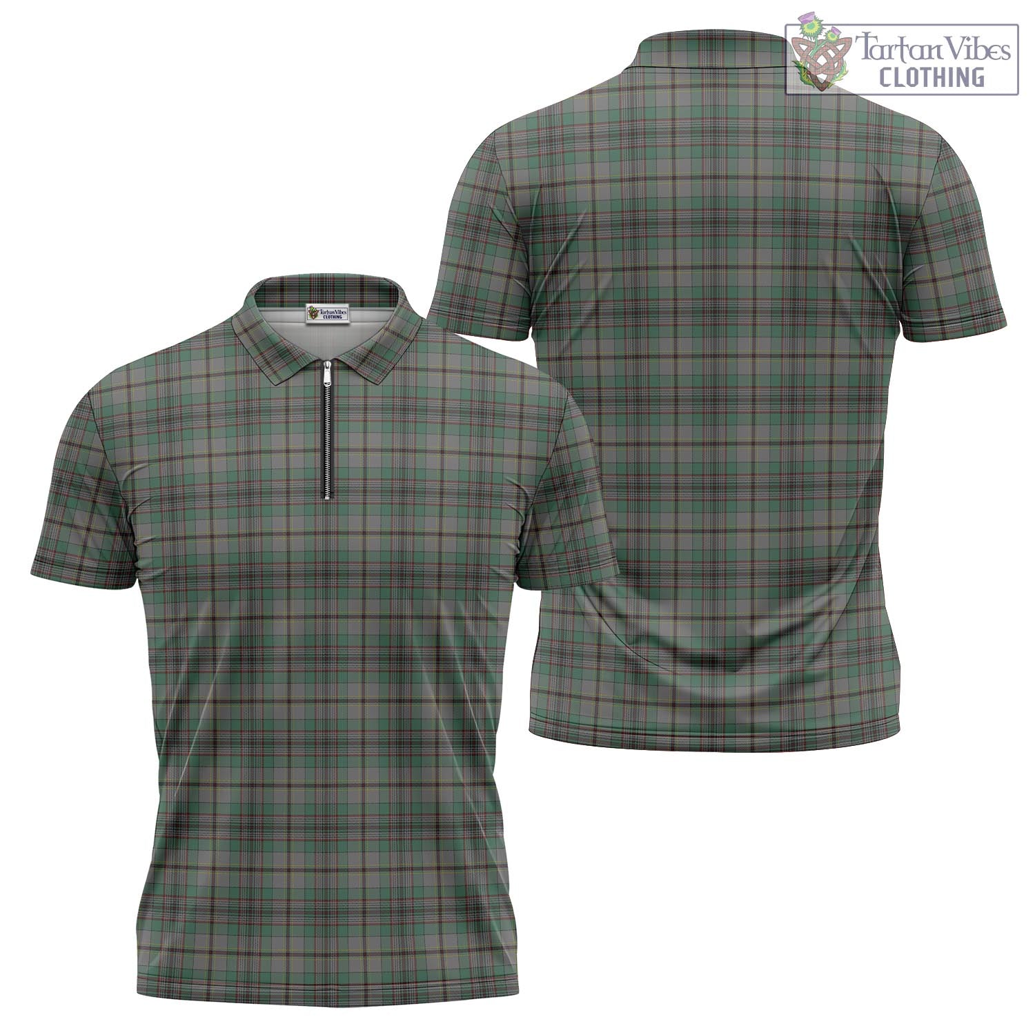 Tartan Vibes Clothing Craig Tartan Zipper Polo Shirt