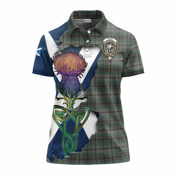 Craig Tartan Family Crest Women's Polo Shirt Scottish Thistle Celtic Inspired