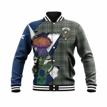 Craig Tartan Family Crest Baseball Jacket Scottish Thistle Celtic Inspired