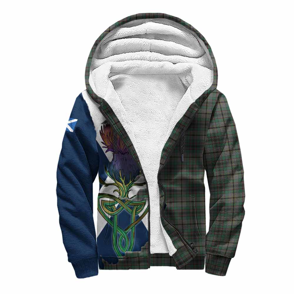 Tartan Vibes Clothing Craig Tartan Family Crest Sherpa Hoodie Scottish Thistle Celtic Inspired