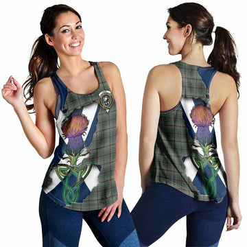 Craig Tartan Family Crest Women's Racerback Tanks Scottish Thistle Celtic Inspired