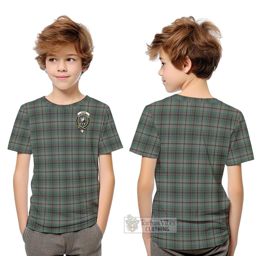 Craig Tartan Kid T-Shirt with Family Crest Youth XL Size14 - Tartan Vibes Clothing