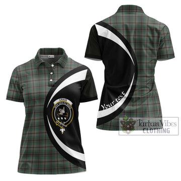 Craig Tartan Women's Polo Shirt with Family Crest Circle Style