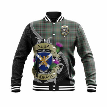 Craig Tartan Family Crest Baseball Jacket Lion Rampant Royal Thistle Shield Celtic Inspired