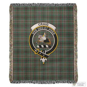 Craig Tartan Woven Blanket with Family Crest