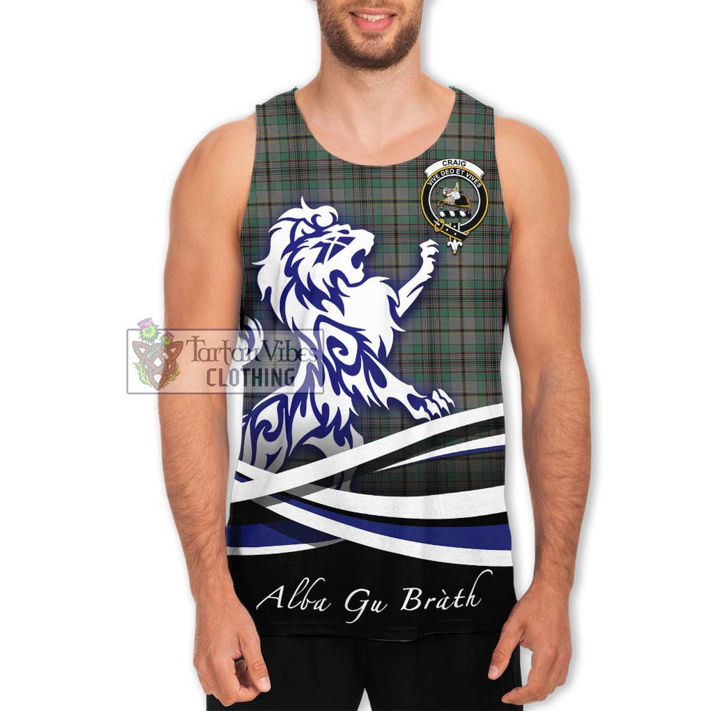 Craig Tartan Men's Tank Top with Alba Gu Brath Regal Lion Emblem Men - Tartan Vibes Clothing