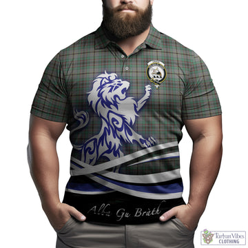 Craig Tartan Polo Shirt with Alba Gu Brath Regal Lion Emblem
