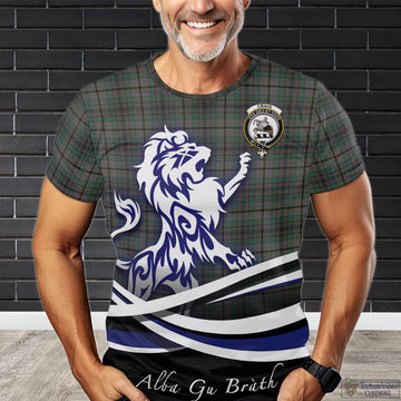 Craig Tartan T-Shirt with Alba Gu Brath Regal Lion Emblem