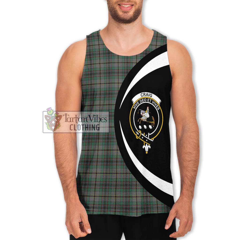 Craig Tartan Men's Tank Top with Family Crest Circle Style Men - Tartan Vibes Clothing