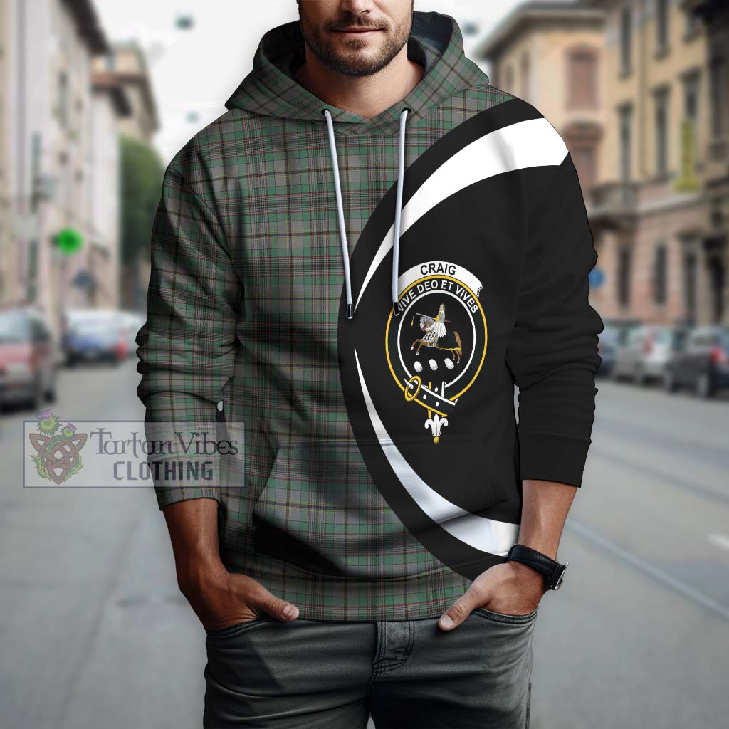 Tartan Vibes Clothing Craig Tartan Hoodie with Family Crest Circle Style