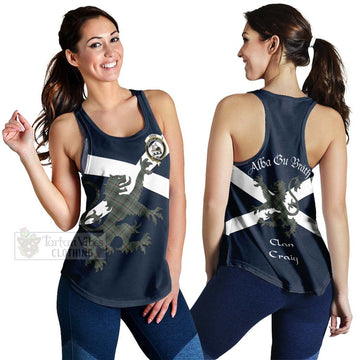 Craig Tartan Lion Rampant Women's Racerback Tanks Proudly Display Your Heritage with Alba Gu Brath and Clan Name