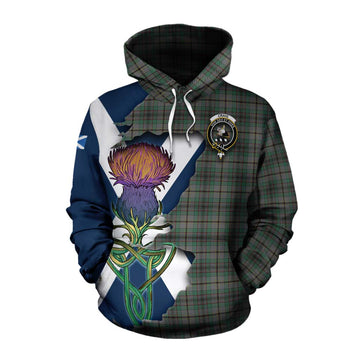 Craig Tartan Family Crest Cotton Hoodie Scottish Thistle Celtic Inspired