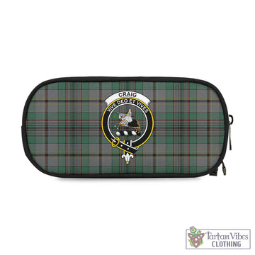Craig Tartan Pen and Pencil Case with Family Crest
