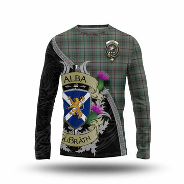 Craig Tartan Family Crest Long Sleeve T-Shirt Lion Rampant Royal Thistle Shield Celtic Inspired