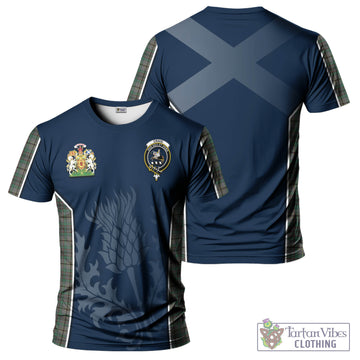 Craig Tartan T-Shirt with Family Crest and Scottish Thistle Vibes Sport Style