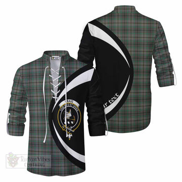Tartan Vibes Clothing Craig Tartan Ghillie Kilt Shirt with Family Crest Circle Style