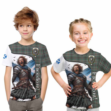 Craig Crest Tartan Kid T-Shirt Inspired by the Freedom of Scottish Warrior