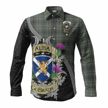 Craig Tartan Family Crest Long Sleeve Button Shirt Lion Rampant Royal Thistle Shield Celtic Inspired