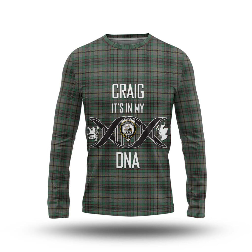 Craig Tartan Long Sleeve T-Shirt with Family Crest DNA In Me Style Unisex - Tartanvibesclothing Shop
