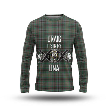 Craig Tartan Long Sleeve T-Shirt with Family Crest DNA In Me Style Unisex - Tartanvibesclothing Shop