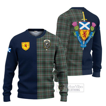 Tartan Vibes Clothing Craig Tartan Knitted Sweater with Scottish Lion Royal Arm Half Style