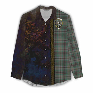 Craig Tartan Family Crest Women's Casual Shirt Alba Gu Brath Be Brave Lion Ancient Style