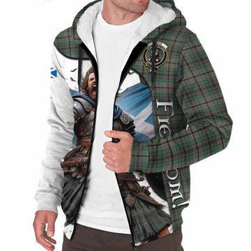 Craig Crest Tartan Sherpa Hoodie Inspired by the Freedom of Scottish Warrior