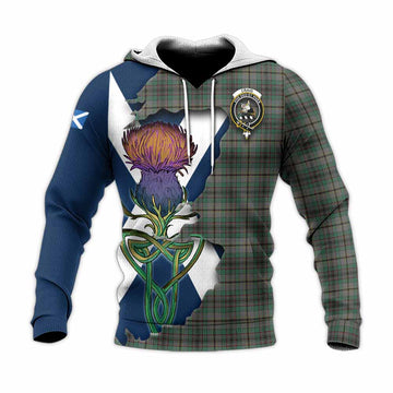 Craig Tartan Family Crest Knitted Hoodie Scottish Thistle Celtic Inspired