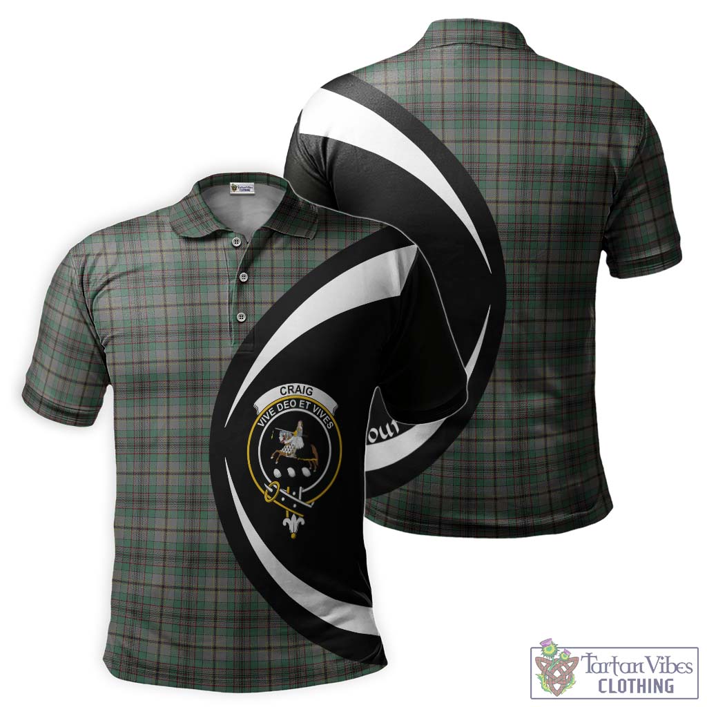 Craig Tartan Men's Polo Shirt with Family Crest Circle Style Kid - Tartan Vibes Clothing