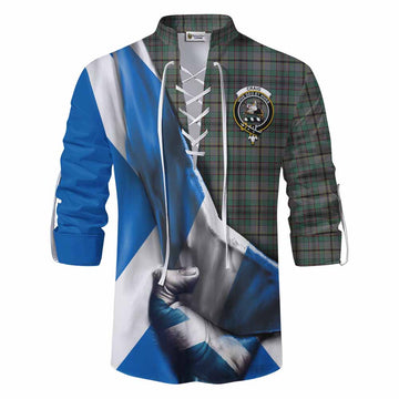 Tartan Vibes Clothing Craig Tartan Ghillie Kilt Shirt with Family Crest Scotland Patriotic Style