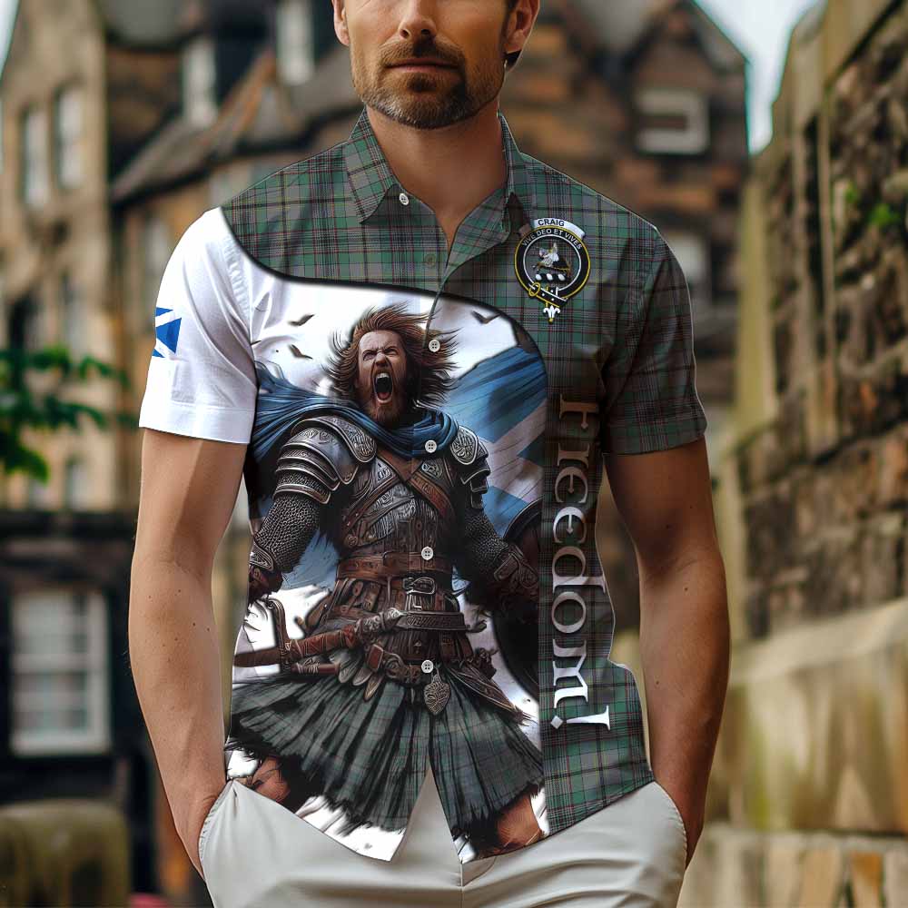 Craig Crest Tartan Hawaiian Shirt Inspired by the Freedom of Scottish Warrior Kid - Tartan Vibes Clothing