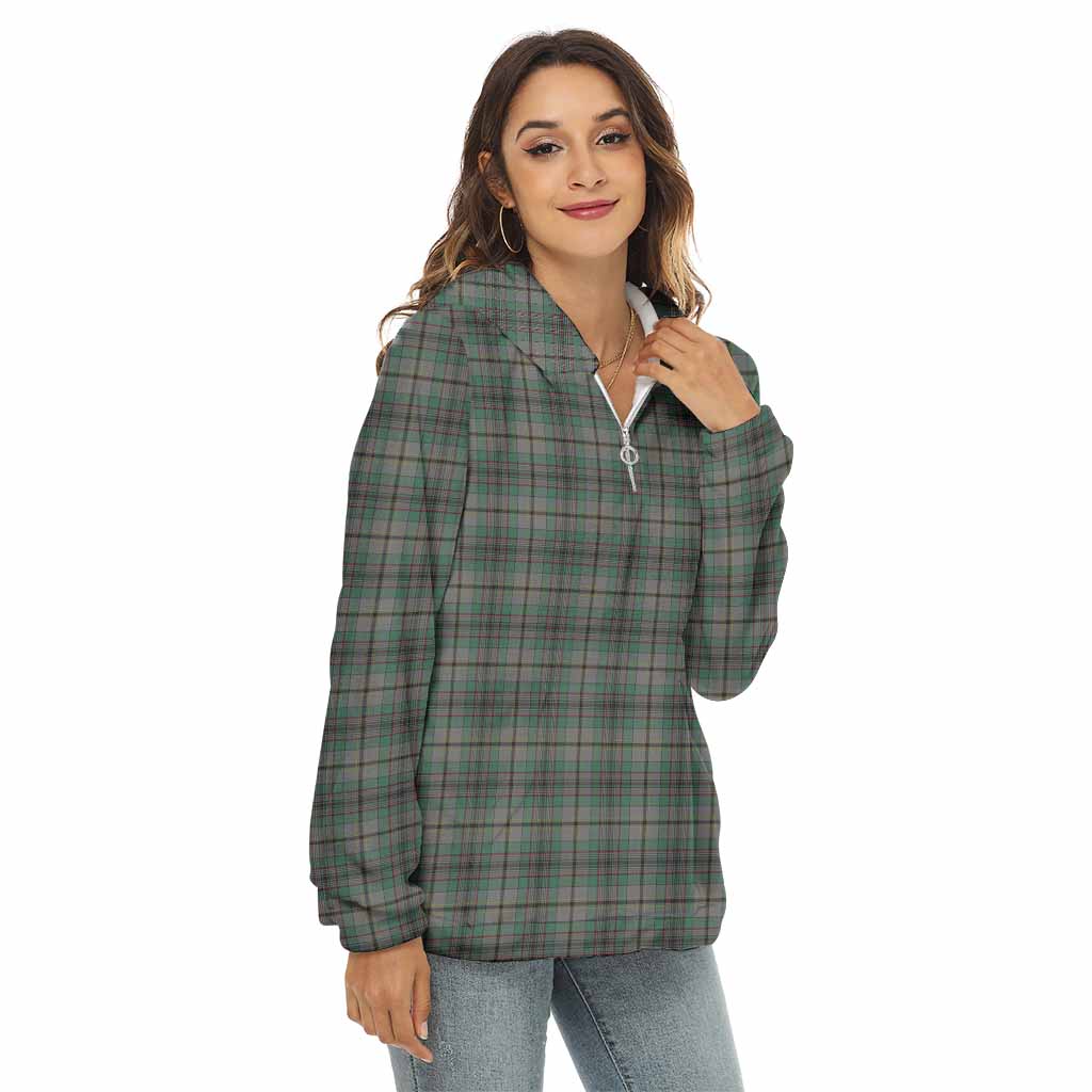 Tartan Vibes Clothing Craig Tartan Women's Borg  Half Zip Fleece Hoodie