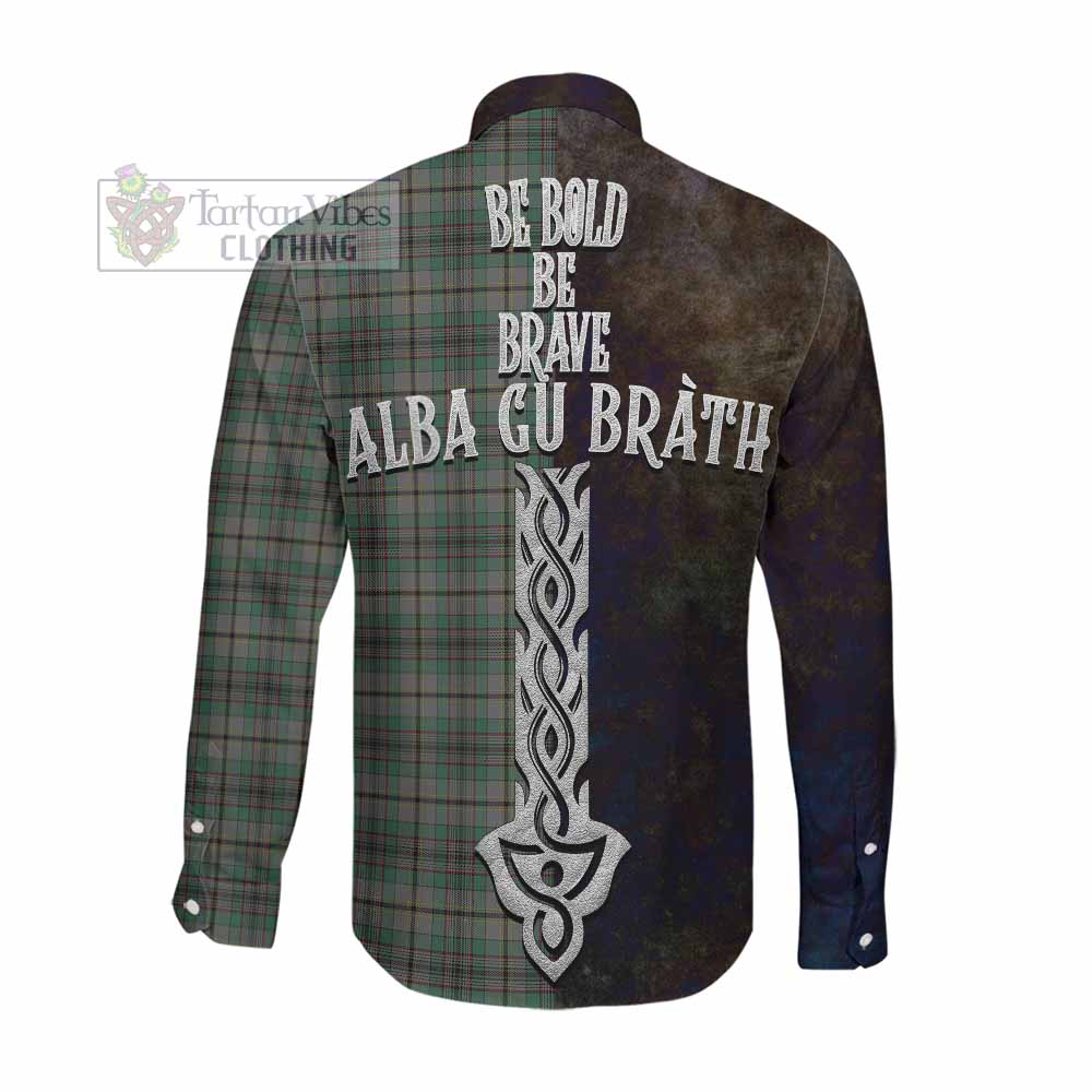 Craig Tartan Family Crest Long Sleeve Button Shirt Alba Gu Brath Be Brave Lion Ancient Style Men's Shirt - Tartan Vibes Clothing