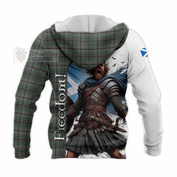 Craig Crest Tartan Knitted Hoodie Inspired by the Freedom of Scottish Warrior