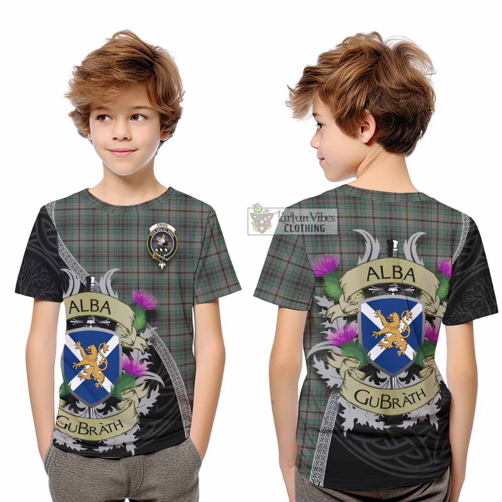 Tartan Vibes Clothing Craig Tartan Family Crest Kid T-Shirt Lion Rampant Royal Thistle Shield Celtic Inspired