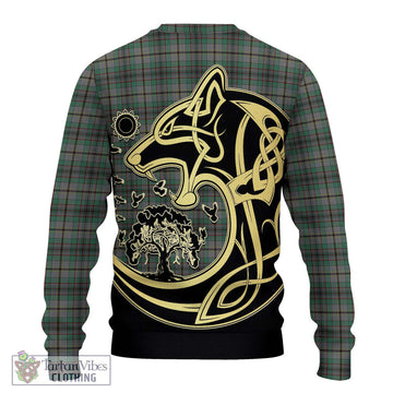 Craig Tartan Knitted Sweater with Family Crest Celtic Wolf Style - Tartan Vibes Clothing