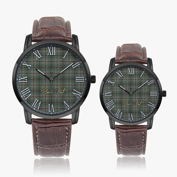 Craig Tartan Personalized Your Text Leather Trap Quartz Watch