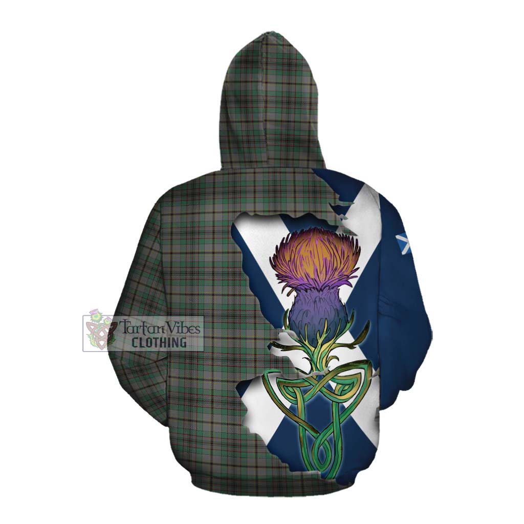 Tartan Vibes Clothing Craig Tartan Family Crest Cotton Hoodie Scottish Thistle Celtic Inspired
