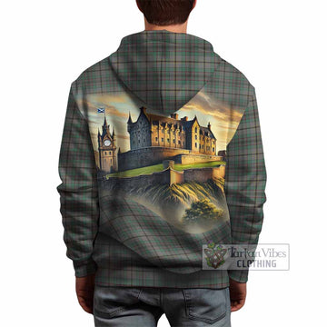 Craig Tartan Family Crest Hoodie with Scottish Ancient Castle Style