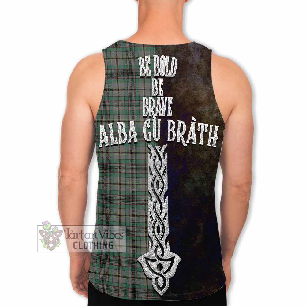Tartan Vibes Clothing Craig Tartan Family Crest Men's Tank Top Alba Gu Brath Be Brave Lion Ancient Style