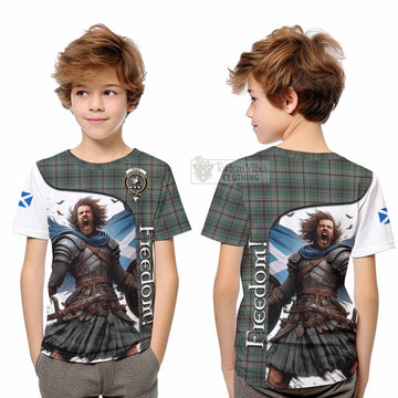 Craig Crest Tartan Kid T-Shirt Inspired by the Freedom of Scottish Warrior