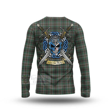 Tartan Vibes Clothing Craig Tartan Long Sleeve T-Shirt with Family Crest Celtic Skull Style