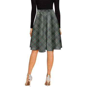 Craig Tartan Melete Pleated Midi Skirt Cross Style