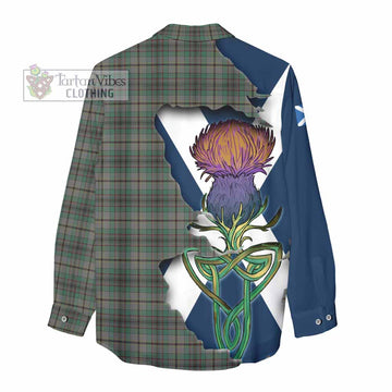 Craig Tartan Family Crest Women's Casual Shirt Scottish Thistle Celtic Inspired