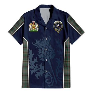 Craig Tartan Hawaiian Shirt with Family Crest and Scottish Thistle Vibes Sport Style