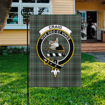Craig Tartan Flag with Family Crest