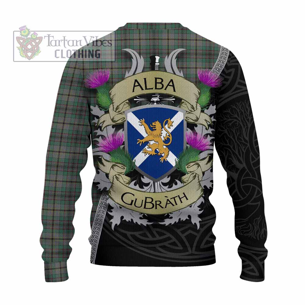 Tartan Vibes Clothing Craig Tartan Family Crest Knitted Sweater Lion Rampant Royal Thistle Shield Celtic Inspired