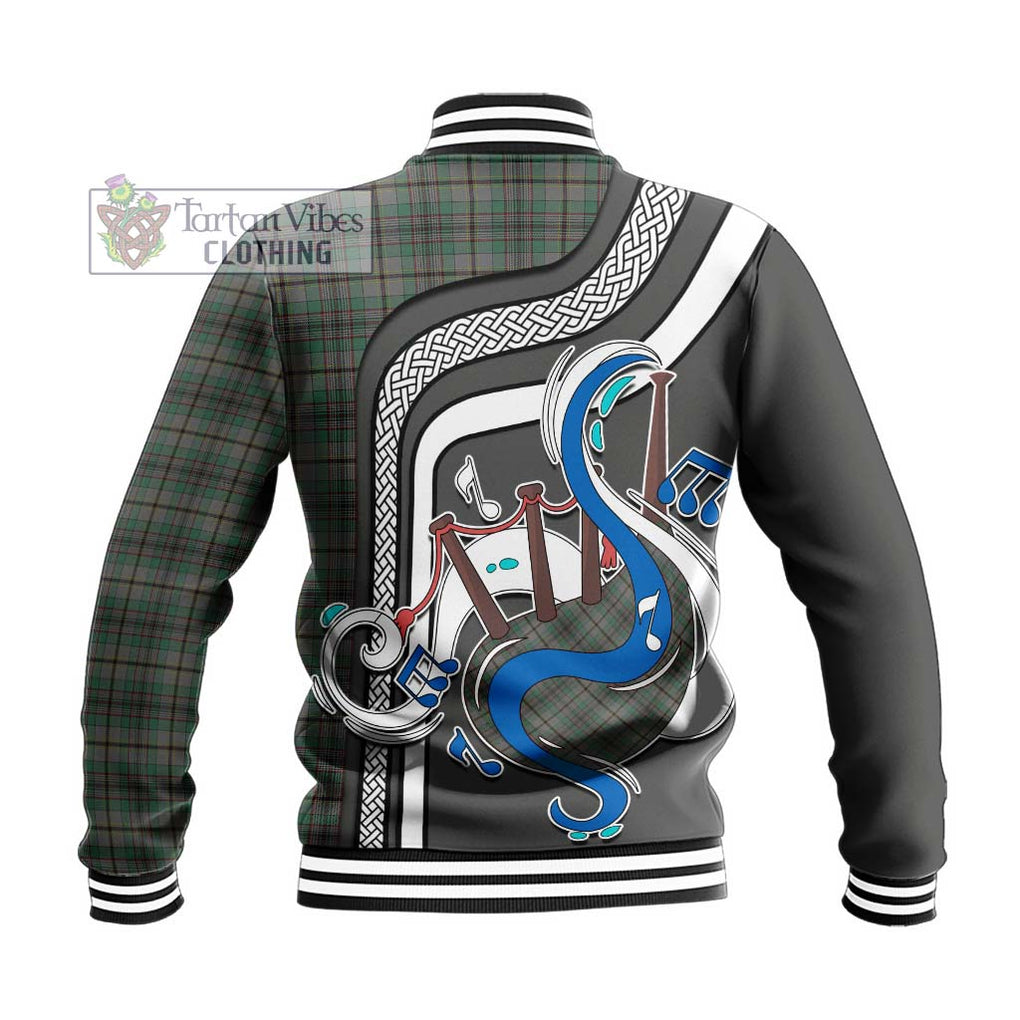 Tartan Vibes Clothing Craig Tartan Baseball Jacket with Epic Bagpipe Style