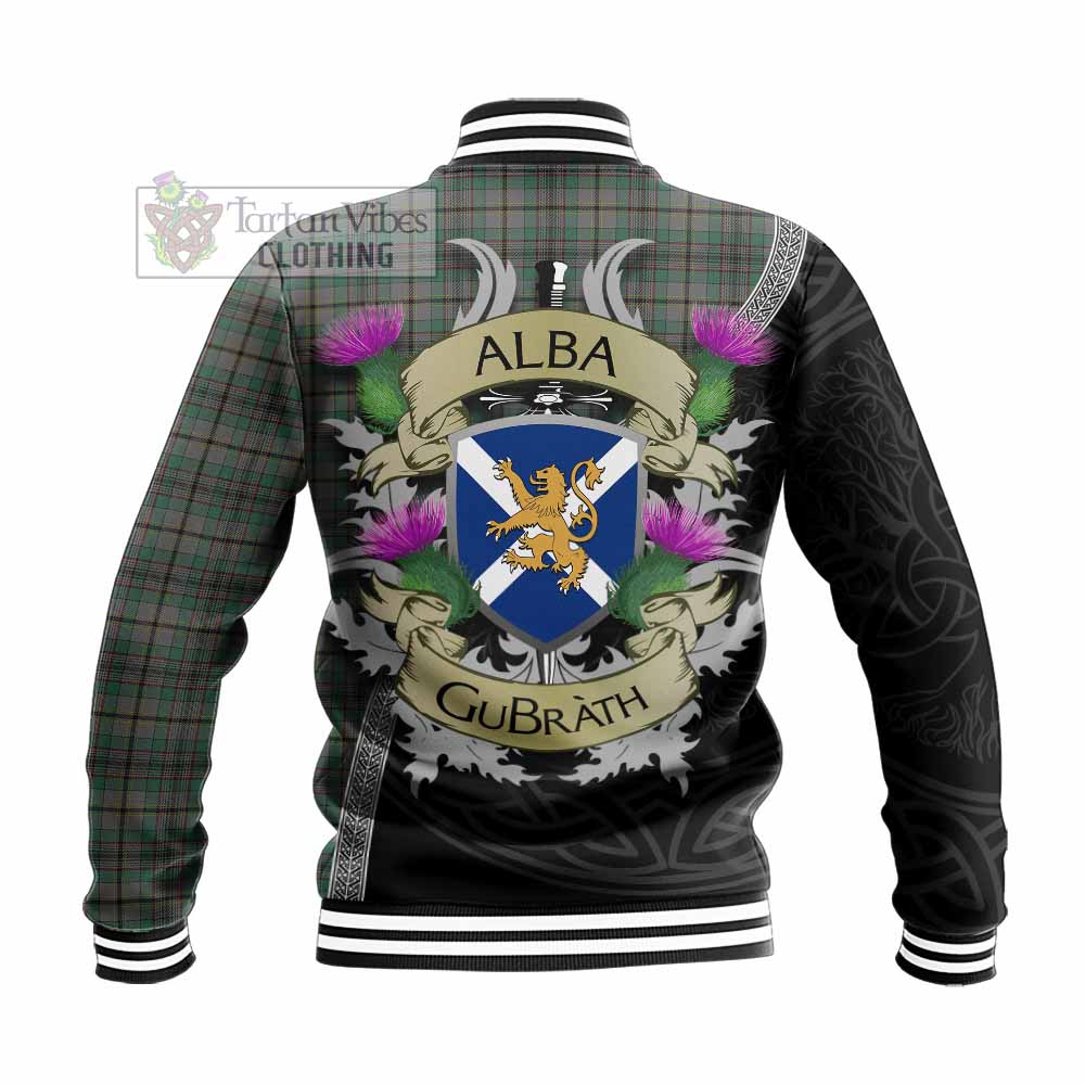 Tartan Vibes Clothing Craig Tartan Family Crest Baseball Jacket Lion Rampant Royal Thistle Shield Celtic Inspired